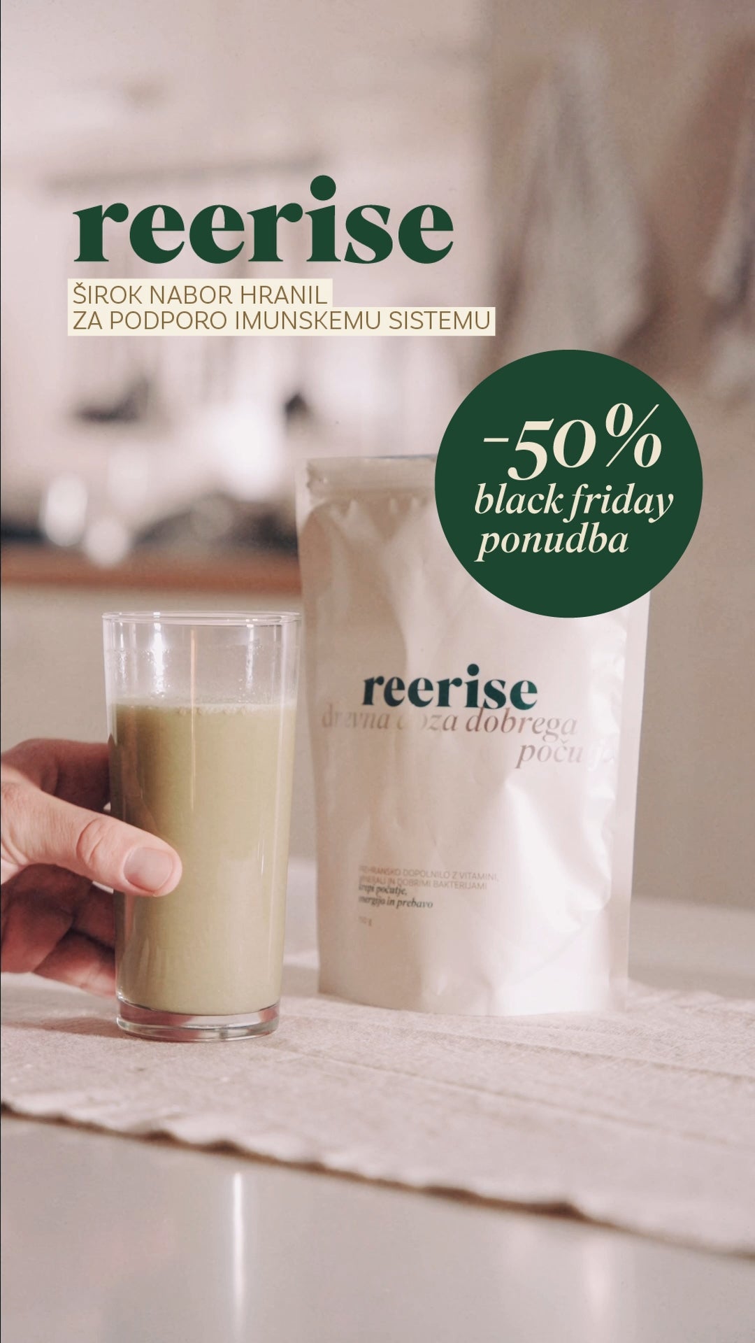 Reerise superživilo z vitamini, minerali in dobrimi bakterijami - prehransko dopolnilo - Reerise